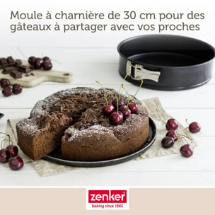 Set de 4 ustensiles de pâtisserie moule à manqué 2 bols et spatule Black metallic Black mettallic Zenker  Black mettallic