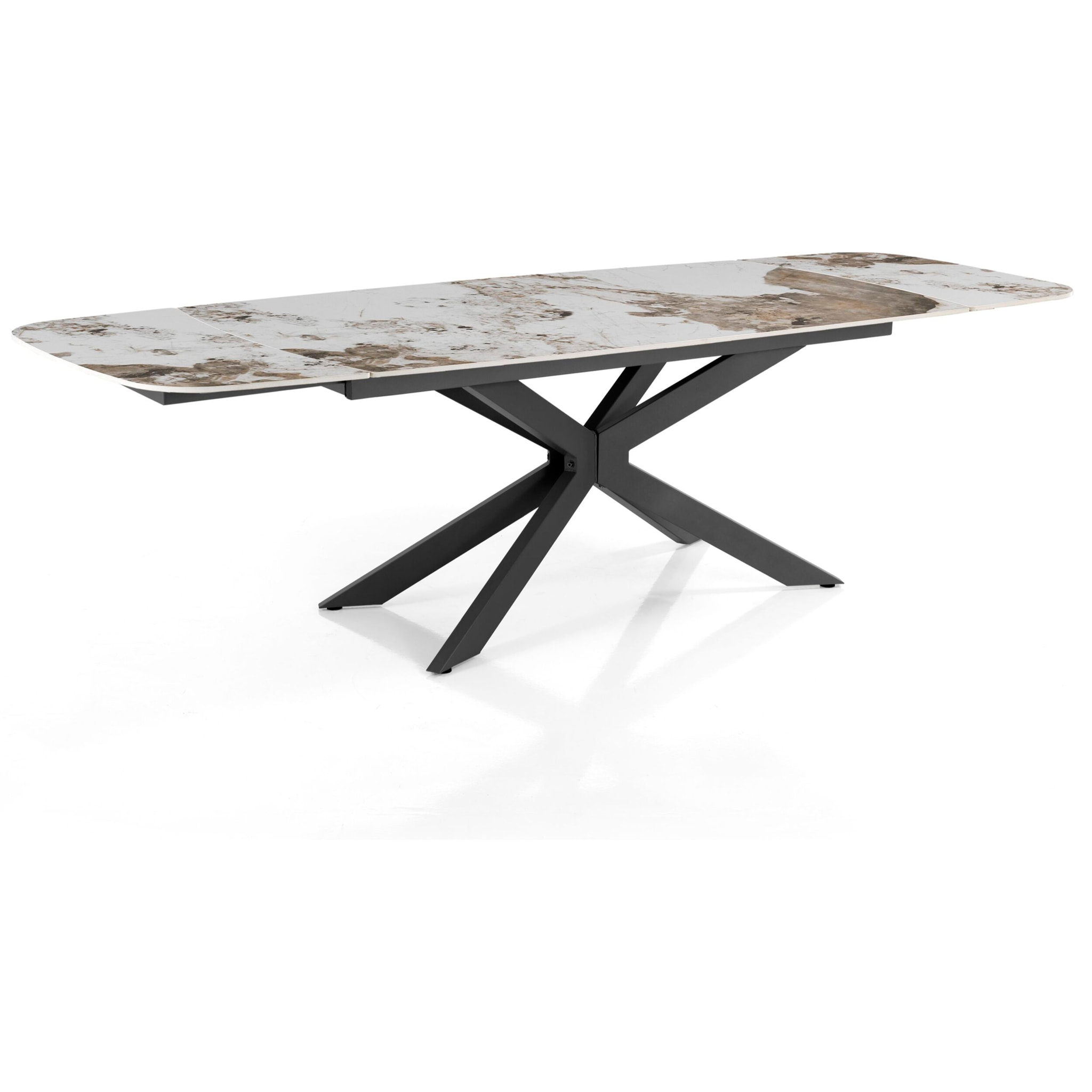 Tomasucci GEMY 160 ONICE MARBLE - Table ovale extensible NOIRE