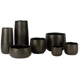 J-Line vase Motifs - céramique - gris foncé - large - 50 cm de hauteur
