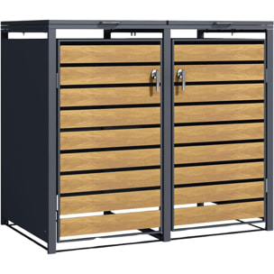 Cache-poubelle 2 bacs GB2213AWK