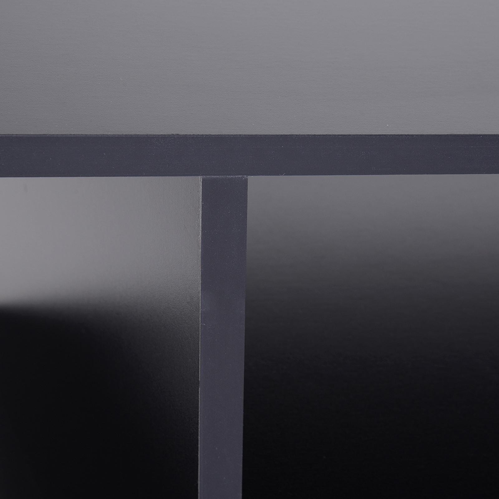 Meuble TV table basse sur roulettes noir