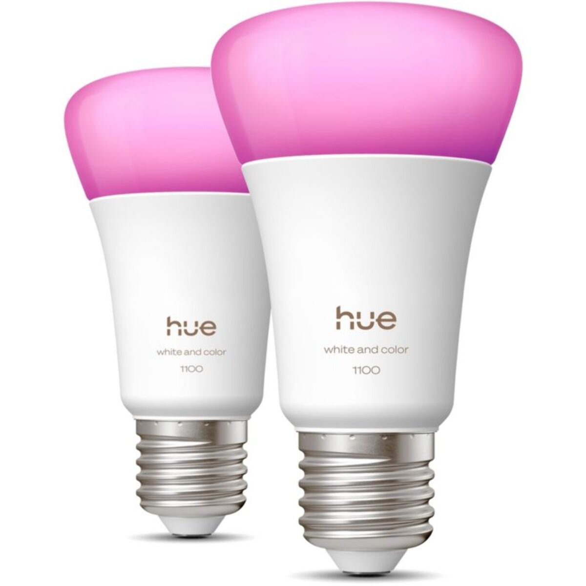 Ampoule LED connectée PHILIPS HUE E27 White&Color Ambiance pack de 2