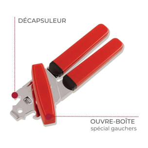 Ouvre boîte 3 en 1 pour gaucher 17 cm Fackelmann Basic