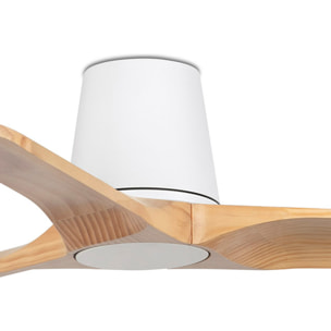 HEYWOOD TUB LED S Ventilatore a soffitto bianco/pin