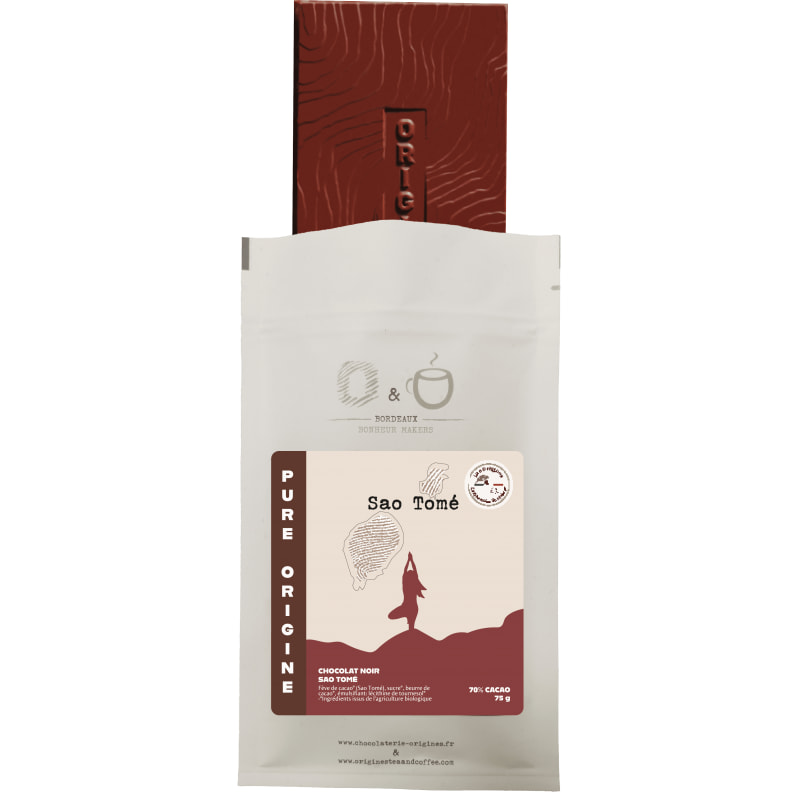 O&O Tablette de Chocolat Noir 70% BIO - Sao Tomé - 75g