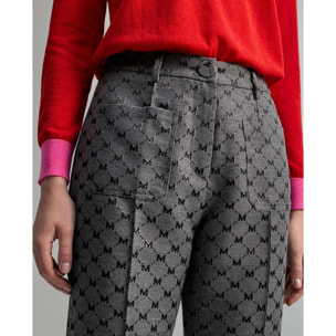 Pantaloni svasati in jacquard M
