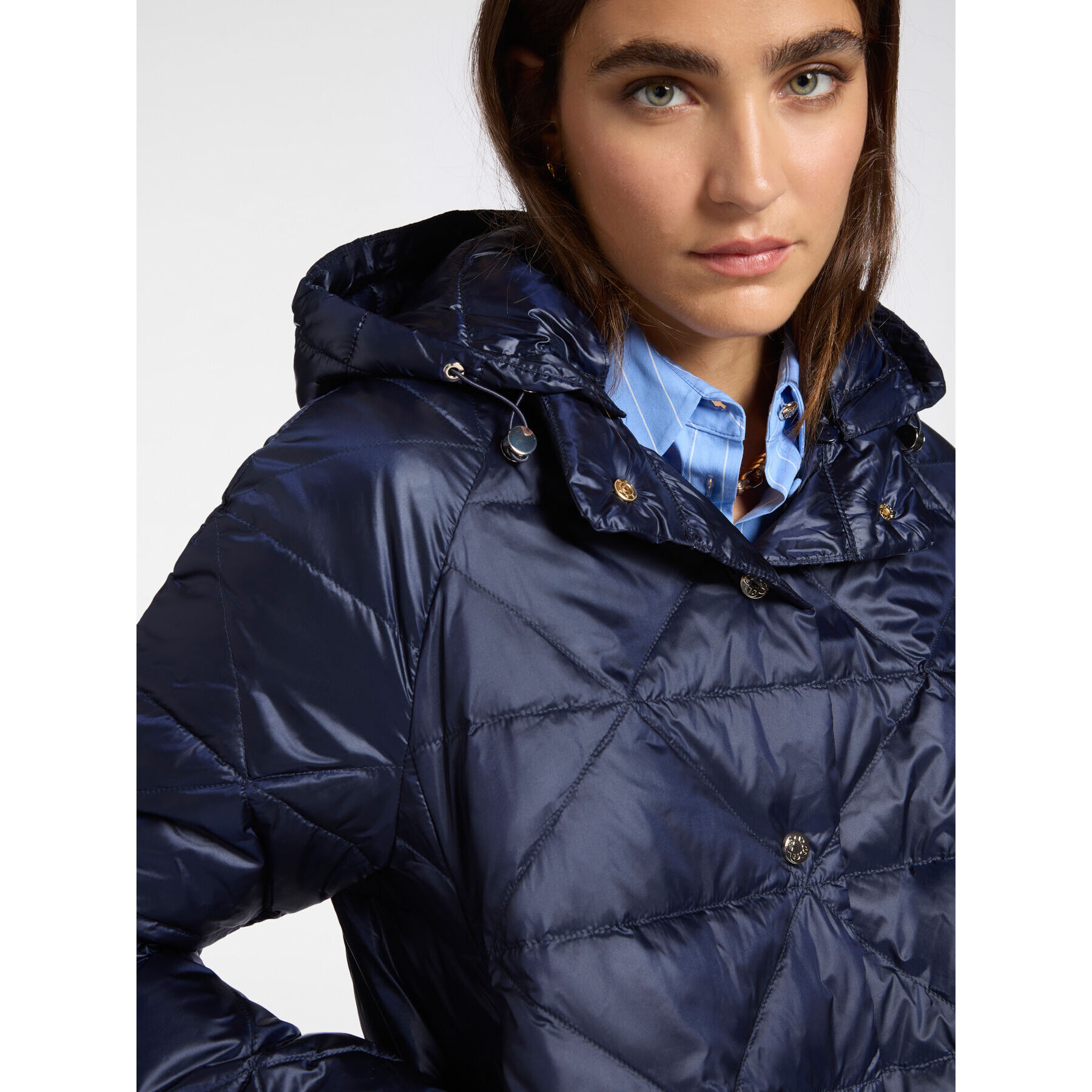 Elena Mirò - Chaqueta ligera acolchada de plumón - Azul