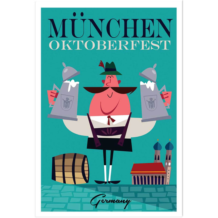 Poster retro munchen Affiche seule