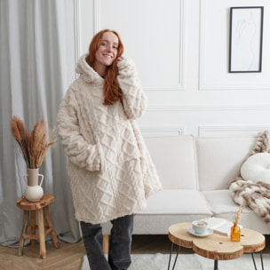 Plaid - HOME DECO FACTORY - Jacquard - Sherpa - Beige