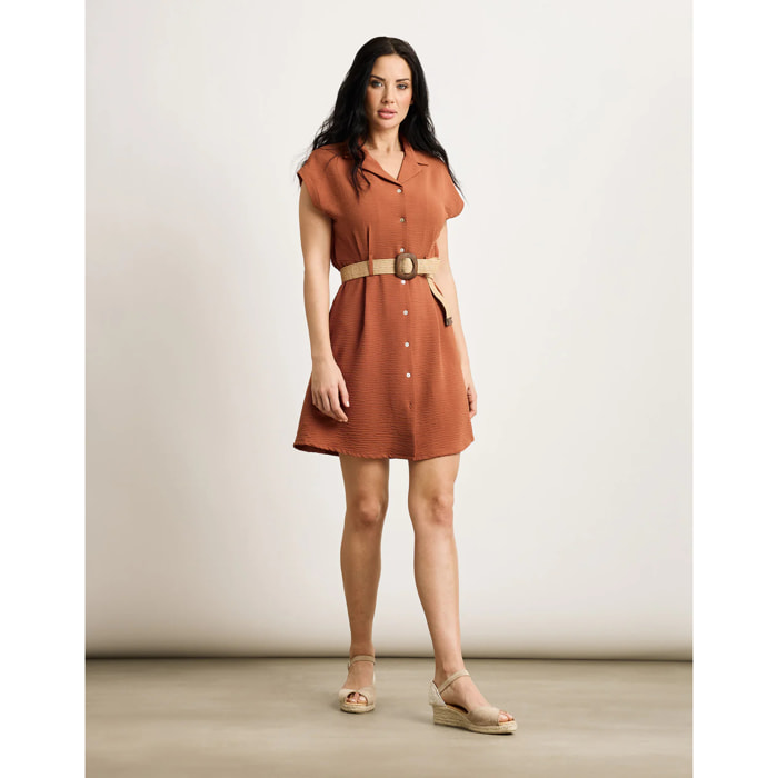 Vestido Corto Marrón - Tonlon