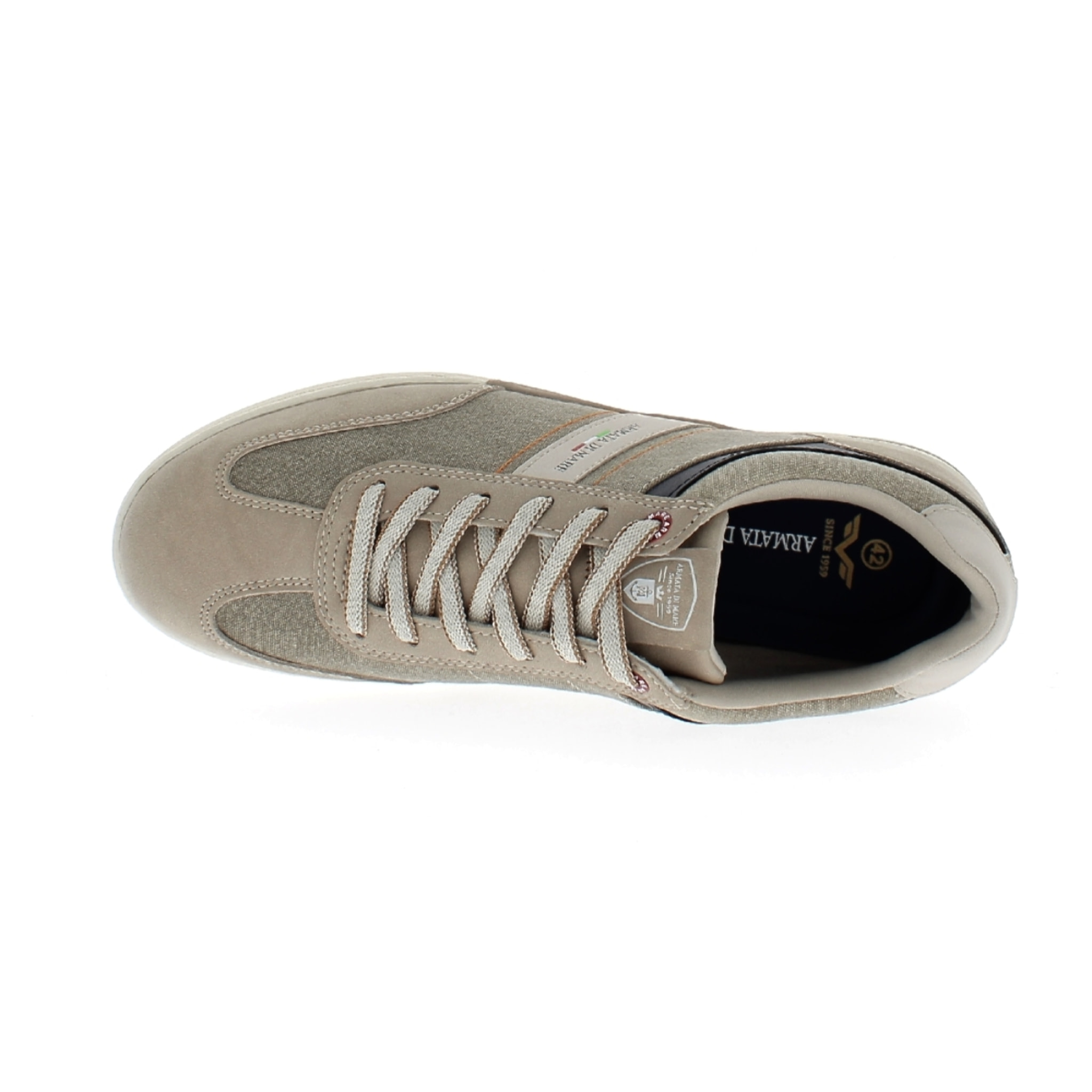 Armata di Mare Scarpe Uomo Sneakers Casual Stringate con Soletta Rimovibile in Memory Foam AMU S24M528 Beige