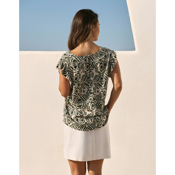 Camisa Manga Corta Verde - Etnicla