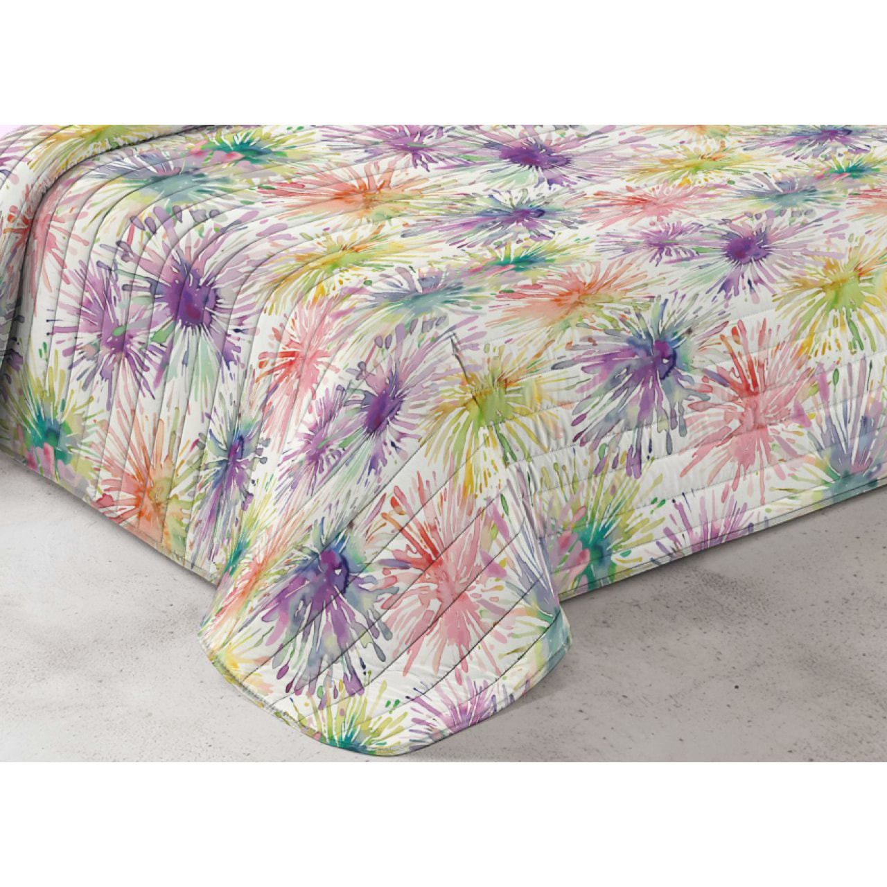 Quilt Trapuntino Piumino Estivo 100gr/mq Microfibra Disegno Summer Riga Fucsia D9