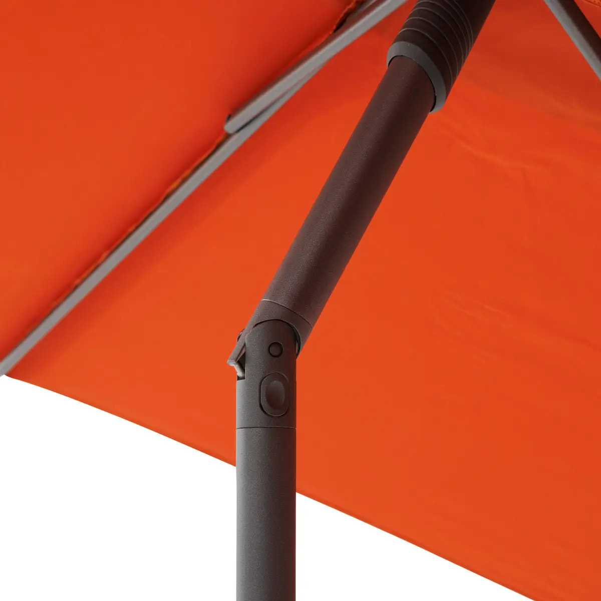Parasol droit carré "Soya" Ambre 2,7m en acier et polyester