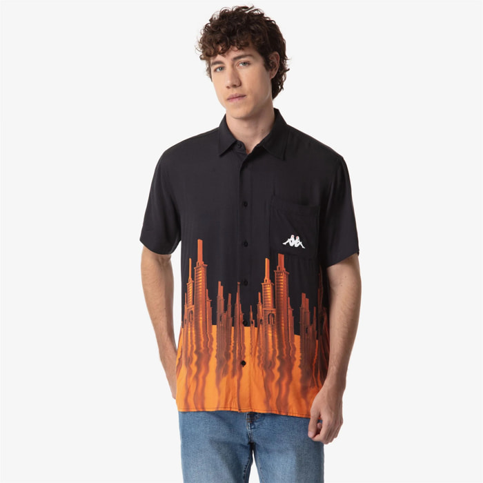 Camicie Kappa Uomo Authentic Voyager Kff Nero