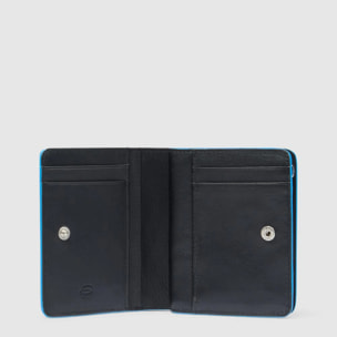 Piquadro Portafogli da piccolo in pelle con porta monete, porta carte di credito e protezione RFID