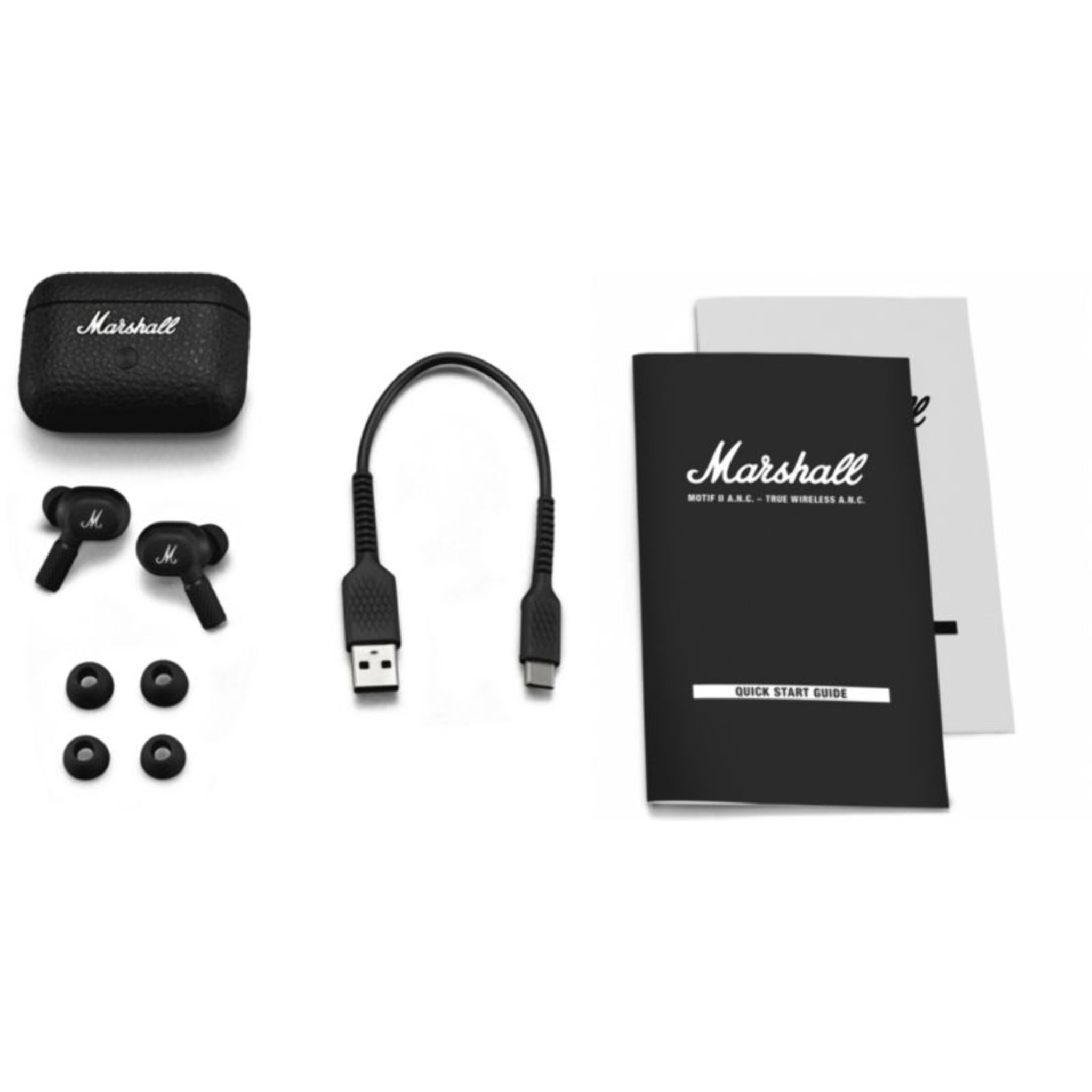 Ecouteurs MARSHALL Motif II ANC - Réduction de bruit, sans fil, intra-auriculaires, autonomie 30h