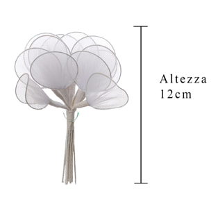 Racchette 12 Pezzi Per Confetti. Altezza 11 Cm - Pezzi 72 - 9X12X1,5cm - Colore: Bianco - Bianchi Dino - Fiori Per Bomboniera E Pick Fioriti