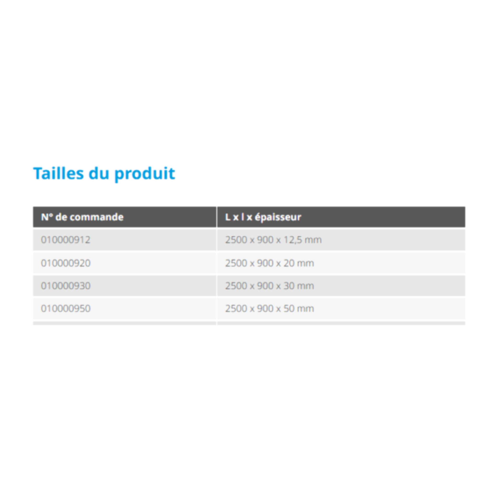 Panneau de construction wedi XL 250 x 90 cm épaisseur 12,5 mm