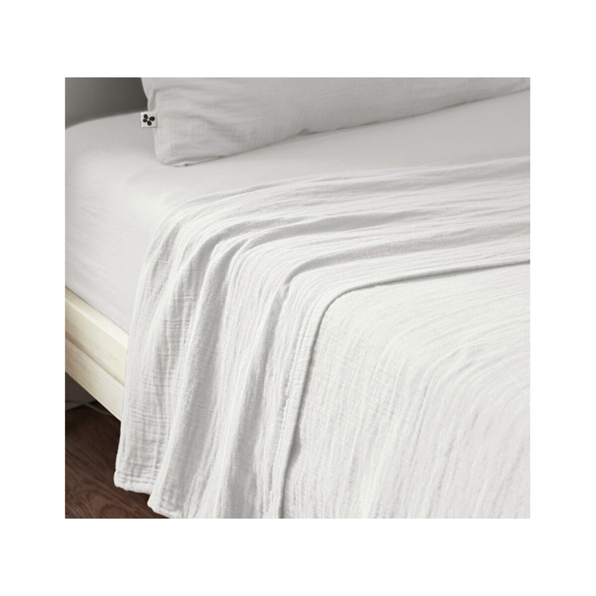 Drap housse 90x190 cm gaze de coton Bonnet 30 cm - GAIA