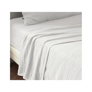 Drap housse 90x190 cm gaze de coton Bonnet 30 cm - GAIA