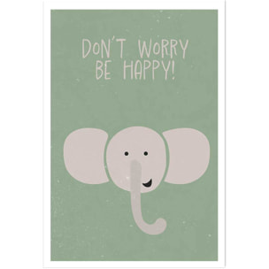 Affiche enfant elephant Affiche seule
