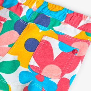 Short en molleton fleurs  -BCI