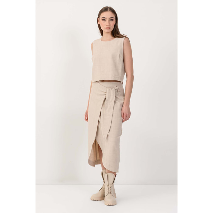 Kocca - Top girocollo stile minimal Donna