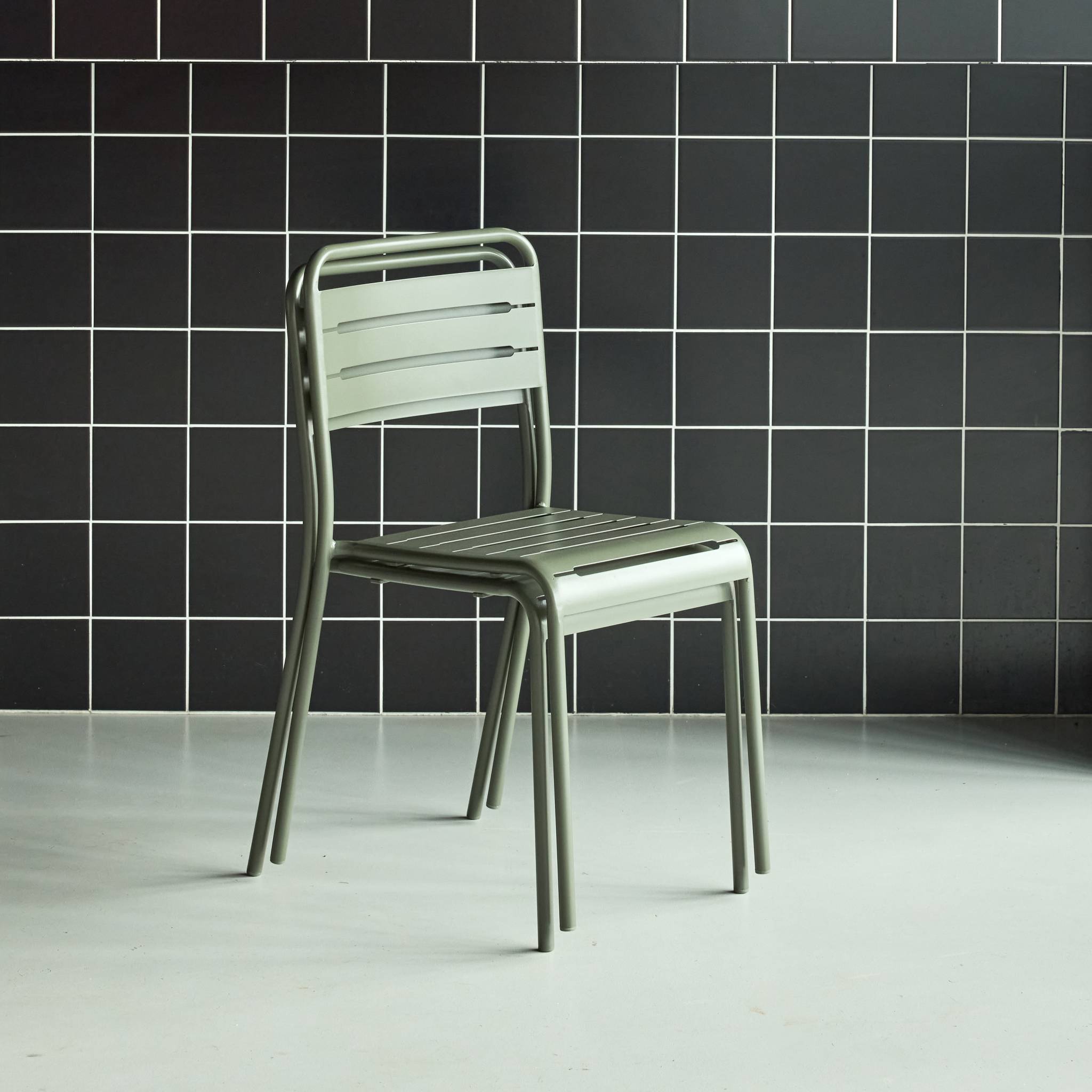 Chaise de jardin acier (lot de 2) AMÉLIA