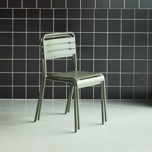 Chaise de jardin acier (lot de 2) AMÉLIA