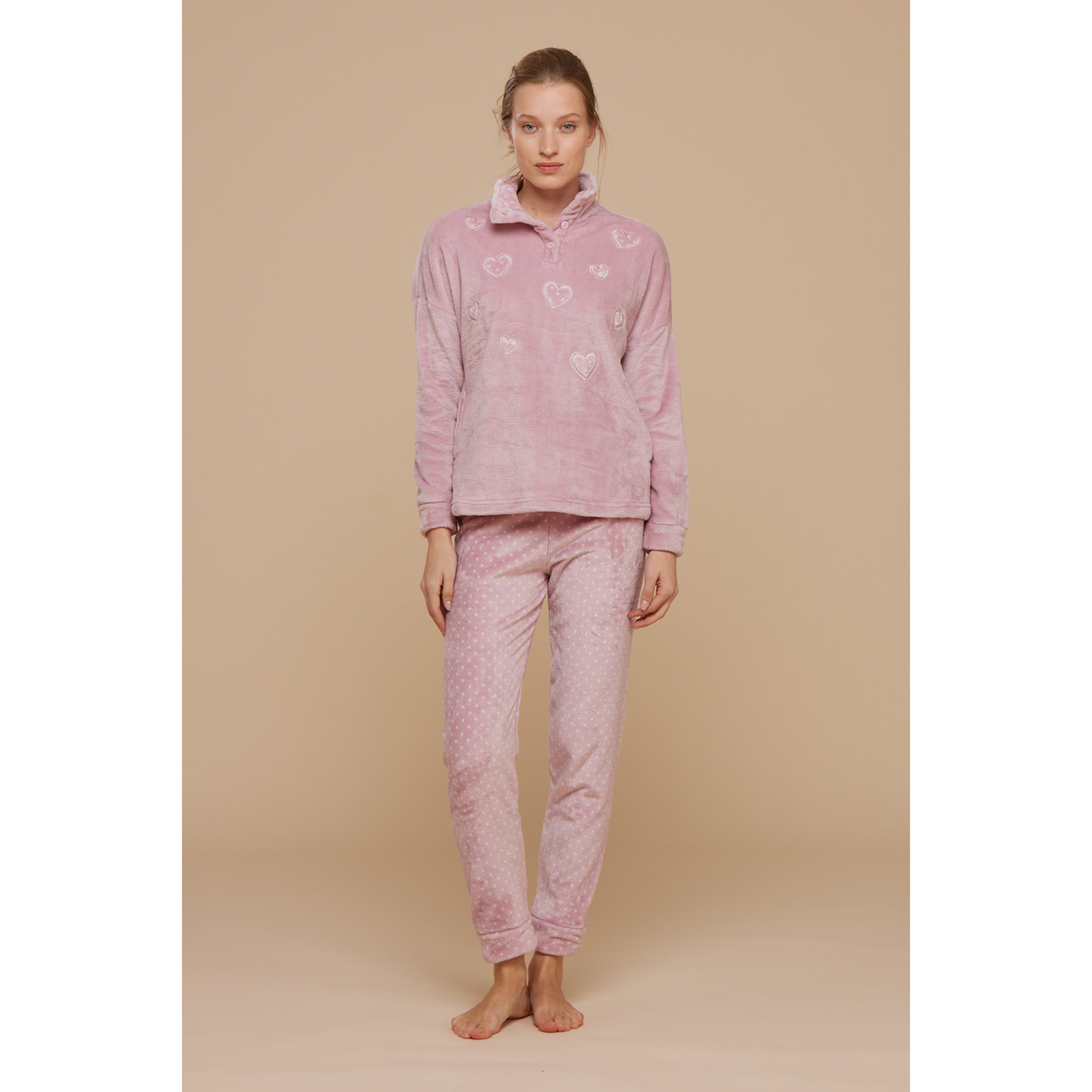 Pigiama donna coral fleece corimbo Noidinotte