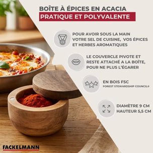 Boîte à épices en bois Fackelmann Acacia