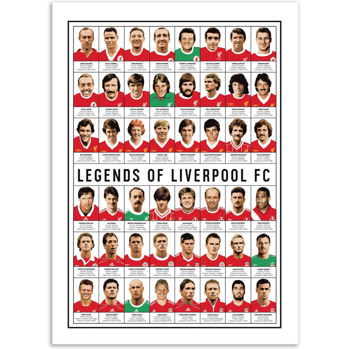 Affiche - Legends of Liverpool FC - Olivier Bourdereau