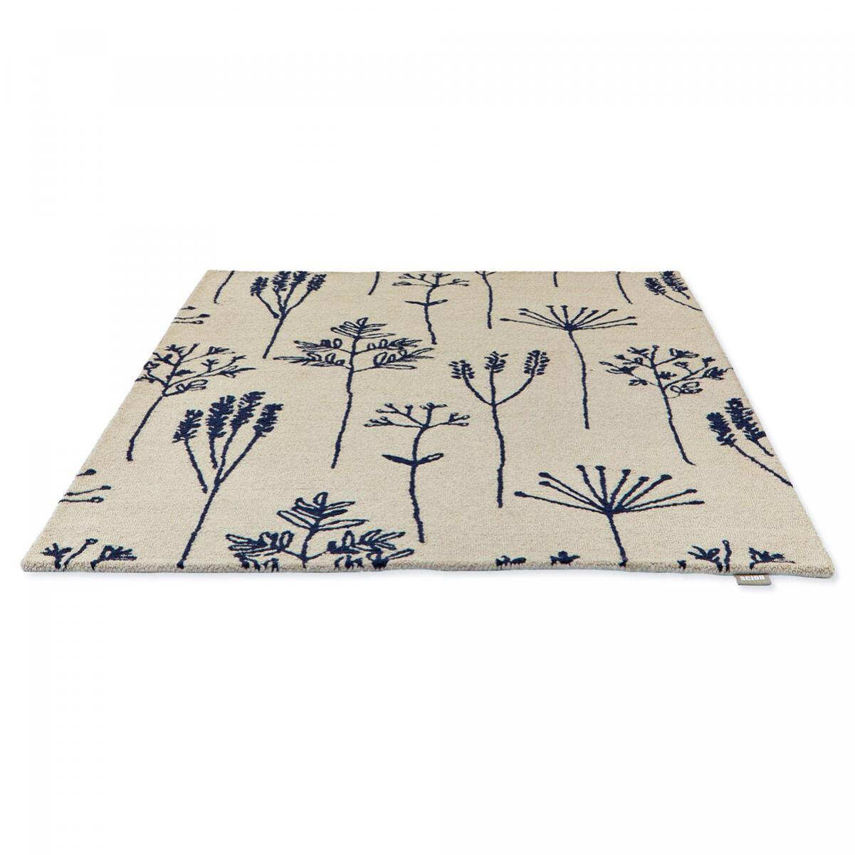 Tapis salon et chambre fait à la main en laine motif floral CHICDOUK