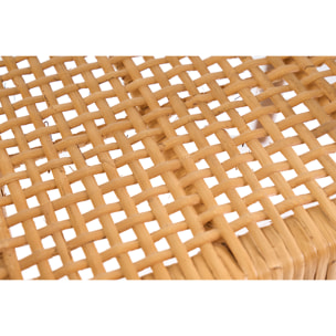 Chaise ethnique en bois teck massif et cannage rotin NEGARA