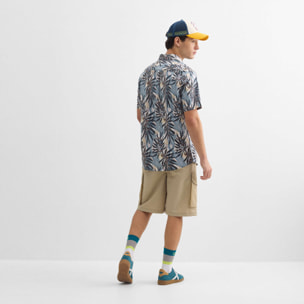 Camisa MUNICH Guayaba streetwear de algodón-spandex estampado exótico