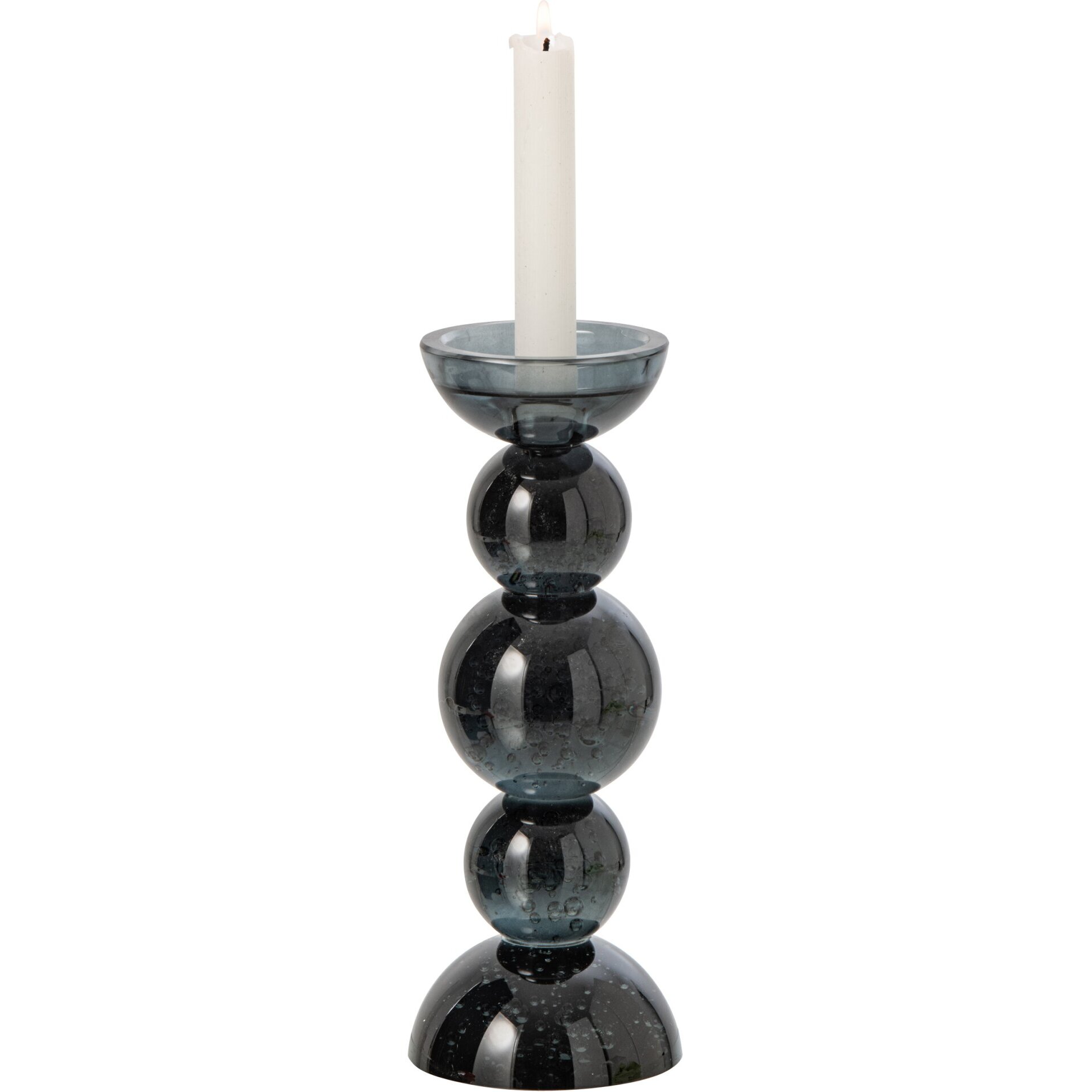J-Line chandelier - verre - bleu pétrole - small