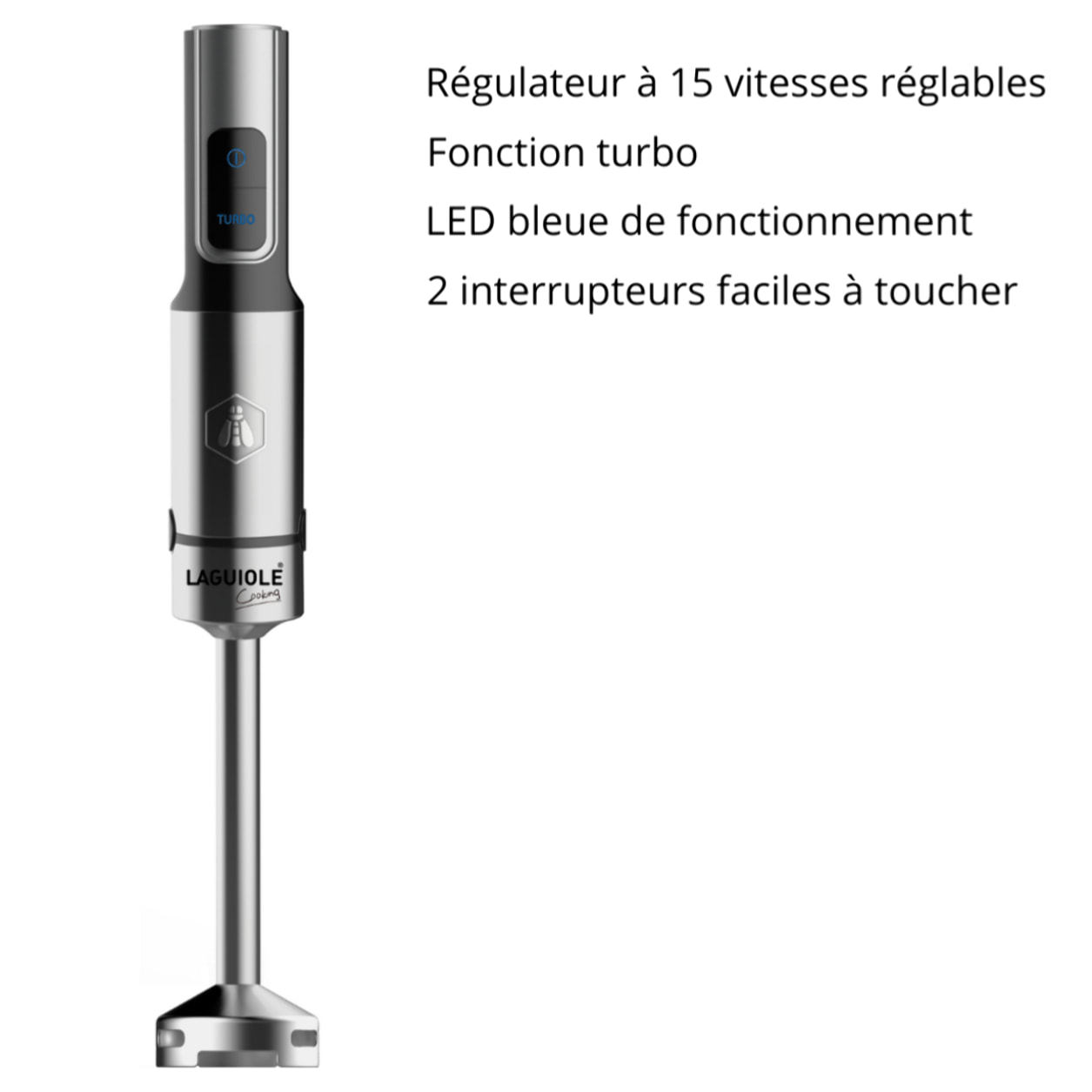 Mixeur plongeant 1200w - 15 vitesses