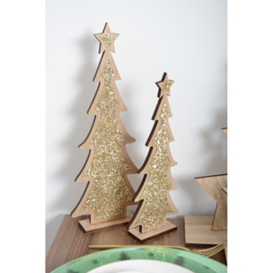 Sapin de no? l decoration en bois 14x4x35.5 cm