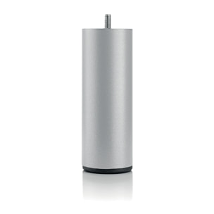 Pied de lit cylindrique gris| Metal | Hauteur 16 cm