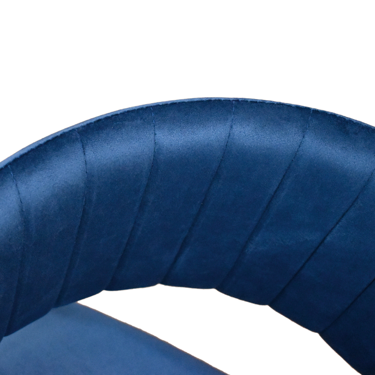 Set di 2 sedie ORCHIES in tessuto effetto velluto blu e struttura in metallo color oro