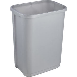 Cubo de Basura con Tapa Basculante, Swantje, Plateado