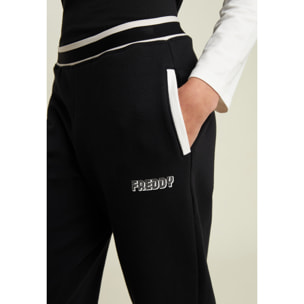 Pantaloni regular in felpa con dettagli a righe