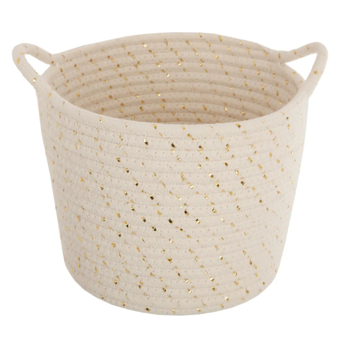 Set de 3 paniers "Lurex" beige D19,5/22/24cm