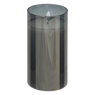 Coffret 3 bougies LED Sena noir H10/12/15cm