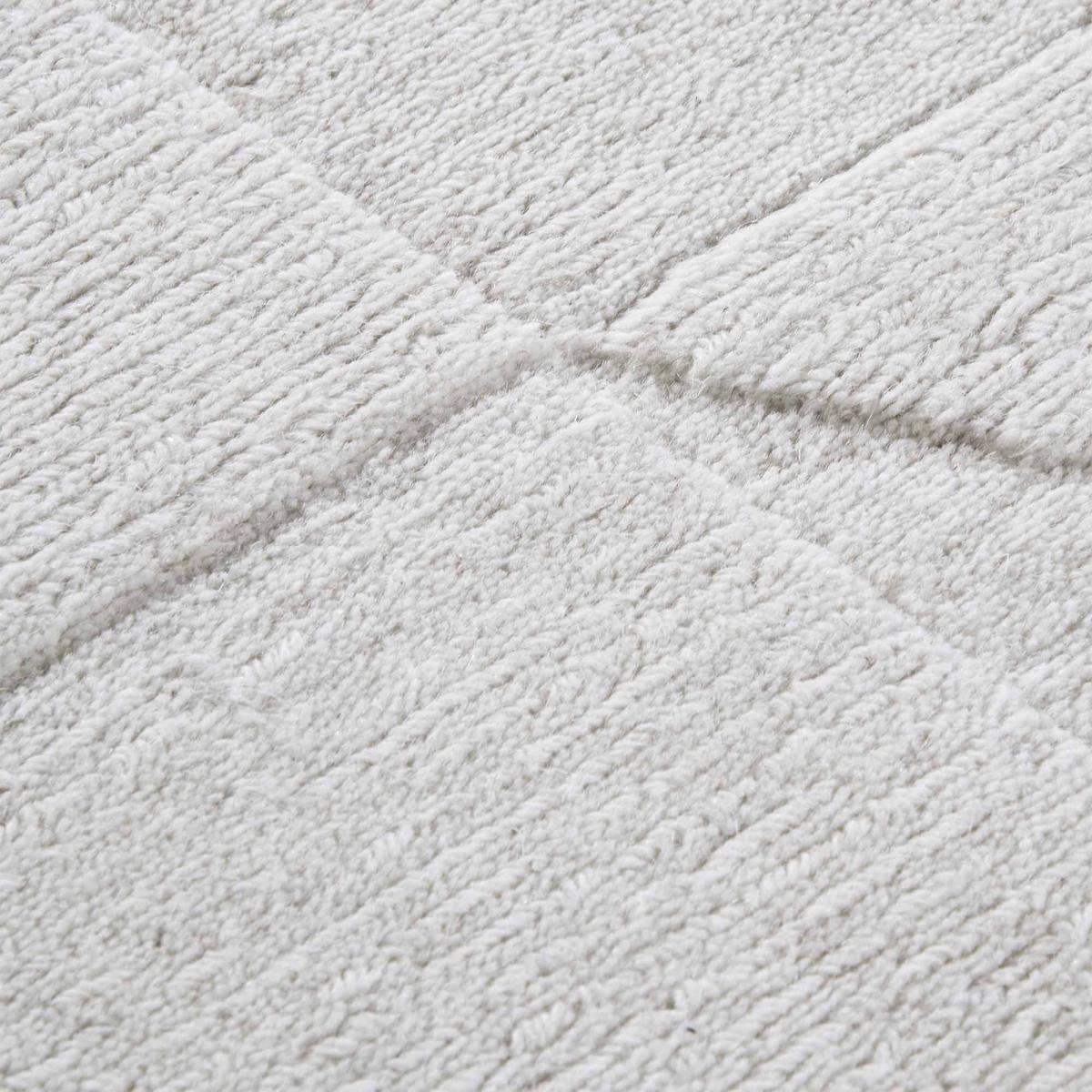 Tapis salon géométrique, relief tissé à la main, design authentique