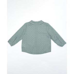 Camisa cuadro vichy verde y blanco