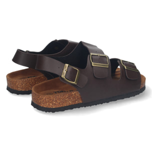 Sandalia Plana con Planta Bio y Hebillas