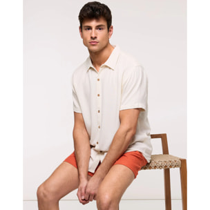 Camisa Manga Corta Hueso - Andubar