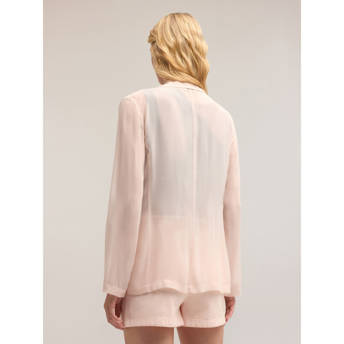 Motivi - Chaqueta desestructurada de georgette - Rosa
